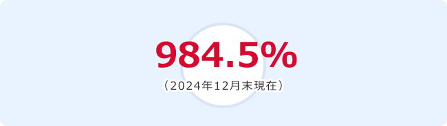 1,081.6%(2023年12月末現在)