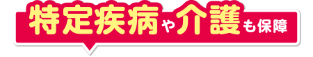 特定疾病や介護も保障