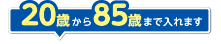 20歳から85歳までは入れます