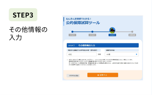 STEP3　その他情報の入力