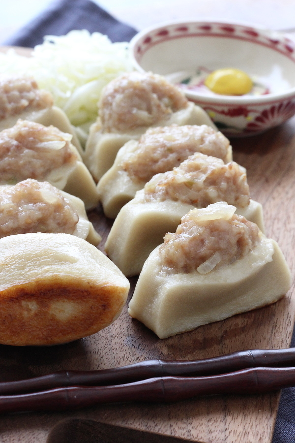 生麩のもっちりシュウマイ。