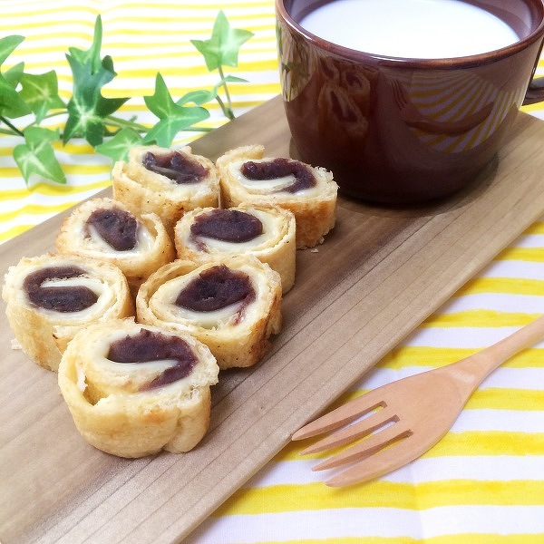 つぶあんチーズのお揚げロール