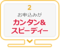 2.お申込みがカンタン&スピーディー