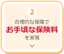 2.合理的な保障でお手頃な保険料を実現