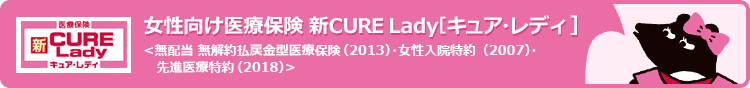 保障プラン 女性向け医療保険 新キュア レディ オリックス生命保険株式会社