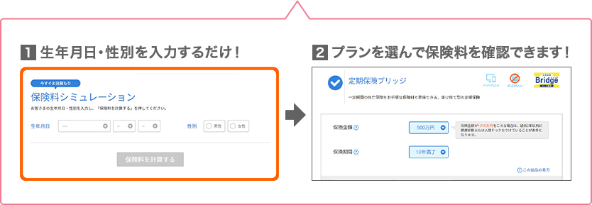 保険料シミュレーションイメージ