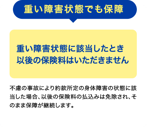 重い障害状態でも安心