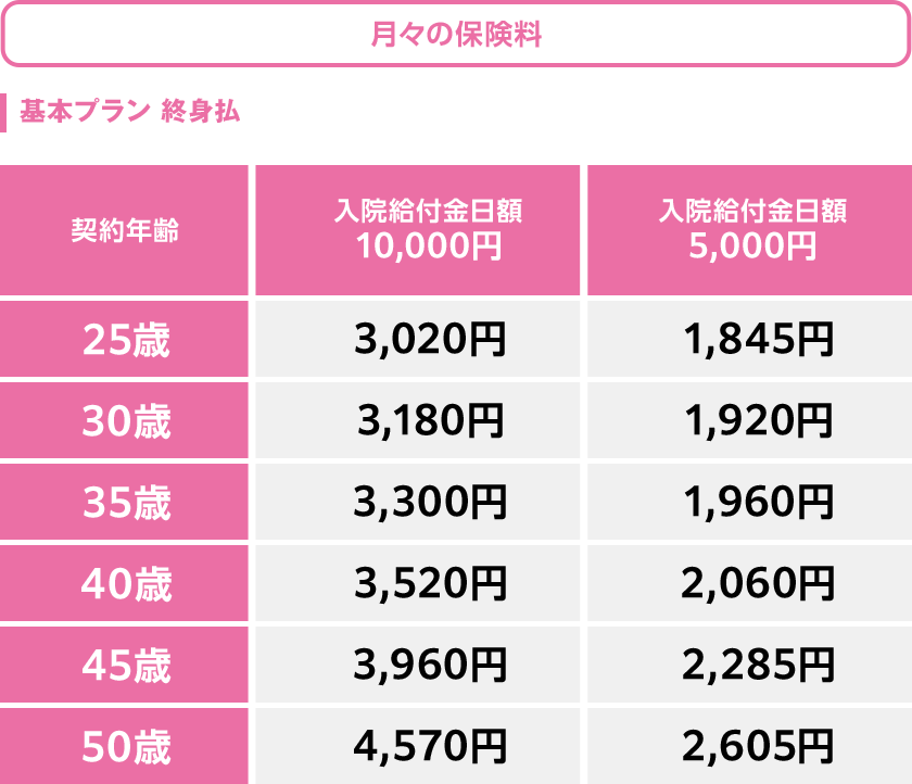 月々の保険料