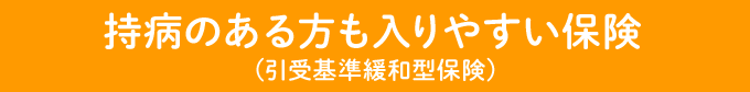 持病のある方も入りやすい保険（引受基準緩和型保険）