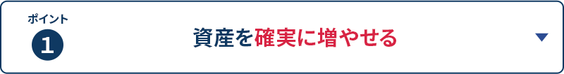 ポイント1 資産を確実に増やせる