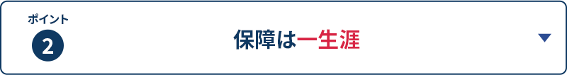 ポイント2 保障は一生涯