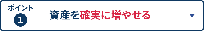 ポイント1 資産を確実に増やせる