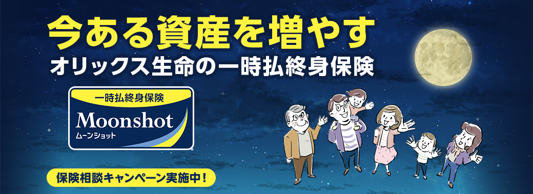 今ある資産を増やすオリックス生命の一時払終身保険