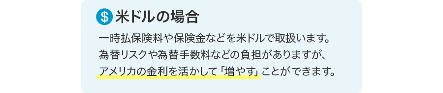 米ドルの場合