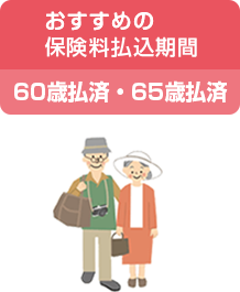 おすすめの保険料払込期間 60歳払済・65歳払済