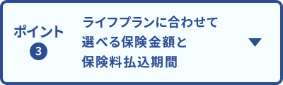 ポイント3 ライフプランに合わせて選べる保険金額と保険料払込期間