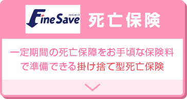 ファインセーブ 死亡保険 一定期間の死亡保障を お手頃な保険料で準備 できる掛け捨て型死亡保険