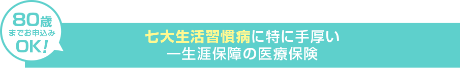 七大生活習慣病に特に手厚い一生涯保障の医療保険