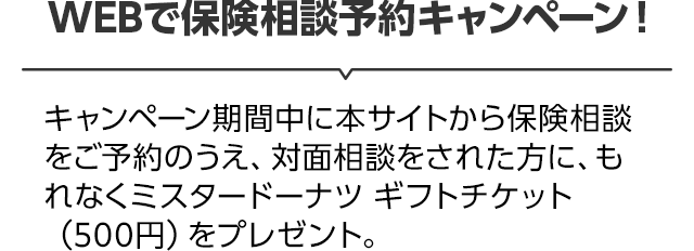 WEBで保険相談予約キャンペーン！