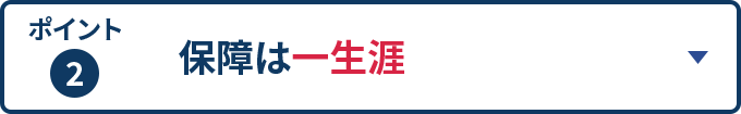 ポイント2 保障は一生涯