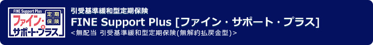 引受基準緩和型定期保険FINE Support Plus[ファイン・サポート・プラス]〈無配当 引受基準緩和型定期保険(無解約払戻金型)〉